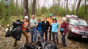 Appalachian Mountain Club volunteers spend a day improving a section of the BCT near the Sudbury Reservoir in Marlborough, MA