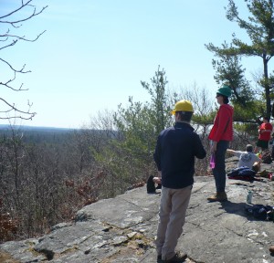 AMC volunteers on April 12 worked near Nobscot Scout Reservation in Sudbury, MA. 